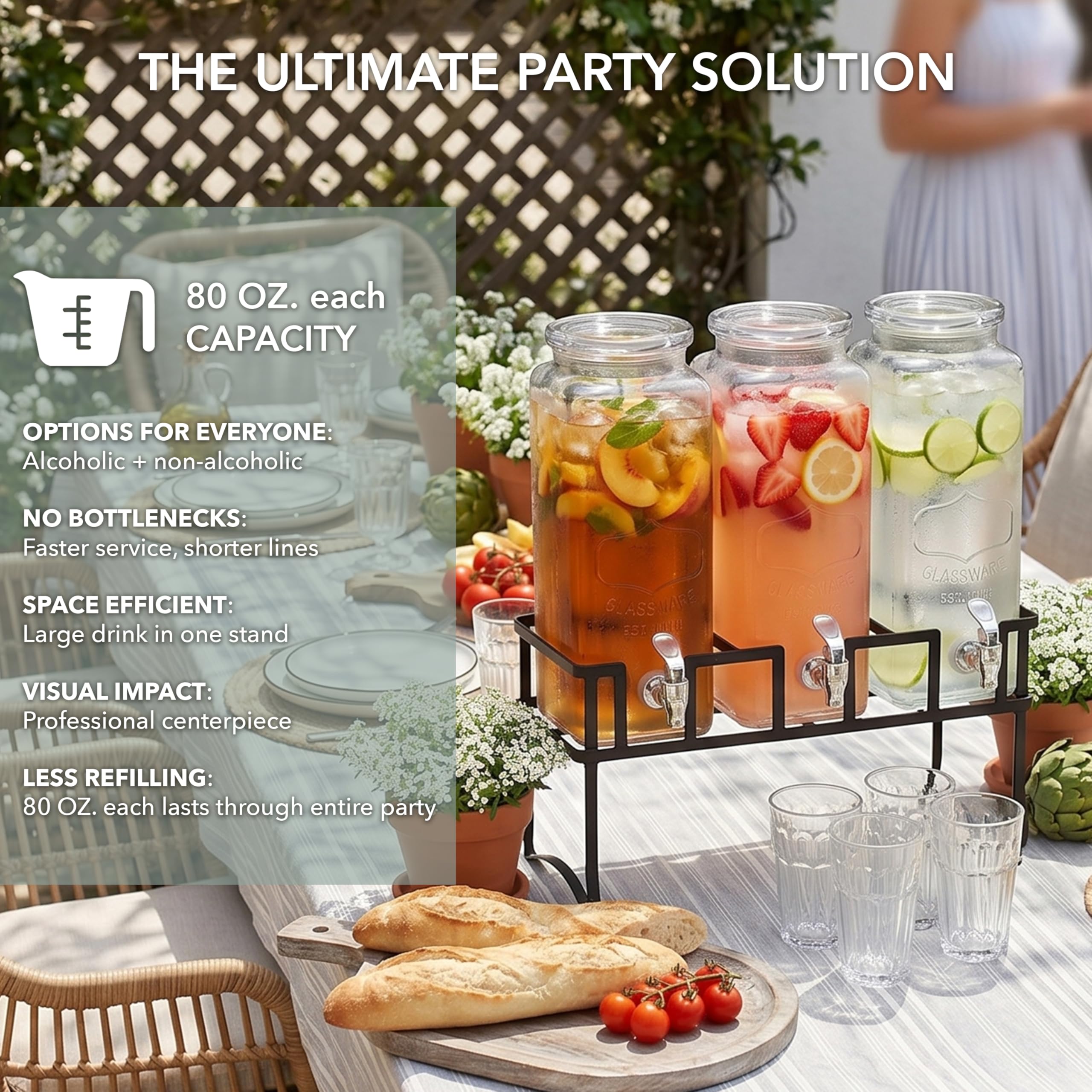 バーベキュー・調理用品 TARPtoTARP GLASS Yokohama Three Towers Amazon.com | Circleware Glass Beverage Dispenser Triple Chalkboard